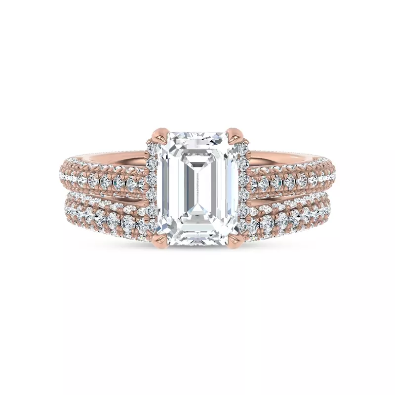 14K Rose Gold Parallele Lab Band by Christian Siriano