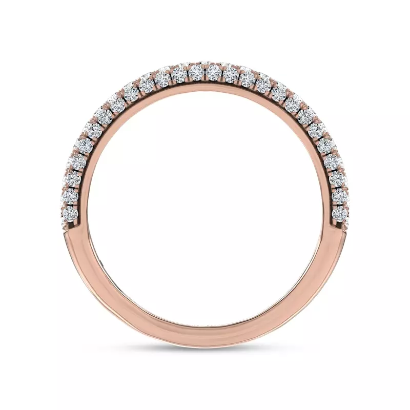 14K Rose Gold Parallele Lab Band by Christian Siriano