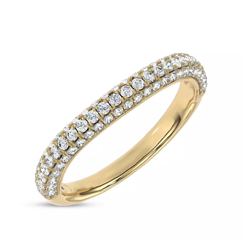 14K Yellow Gold Parallele Lab Band by Christian Siriano