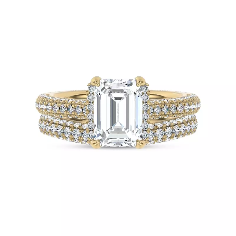 14K Yellow Gold Parallele Lab Band by Christian Siriano