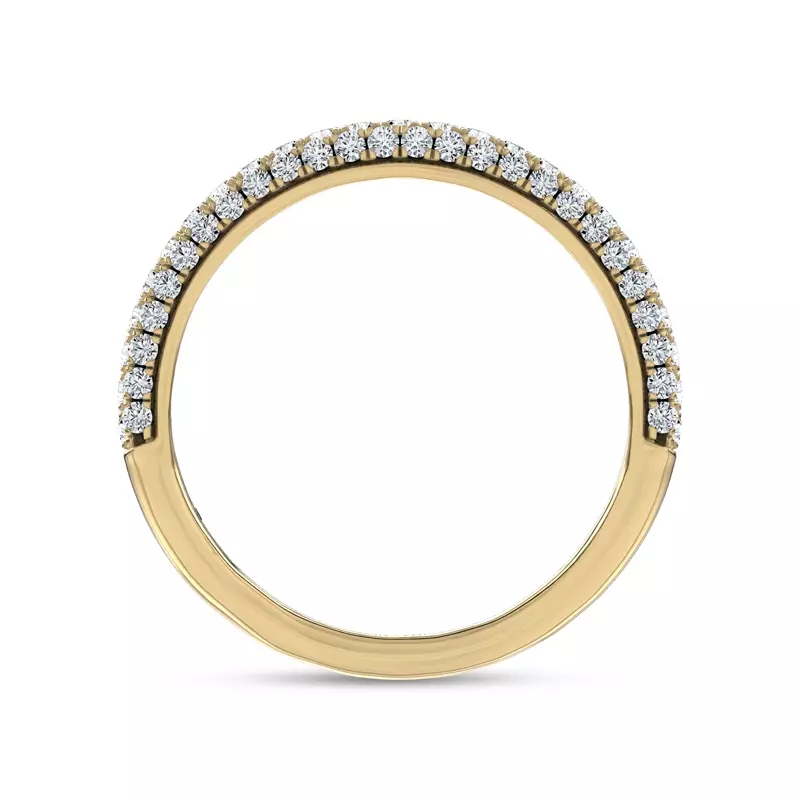 14K Yellow Gold Parallele Lab Band by Christian Siriano