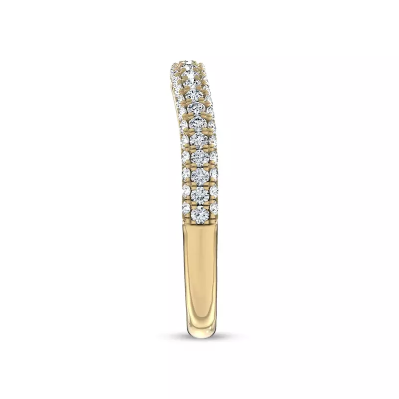 14K Yellow Gold Parallele Lab Band by Christian Siriano