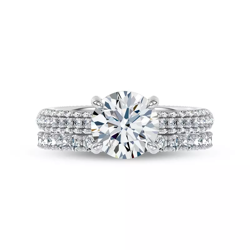 Platinum Sequined Lab Pavé Band by Christian Siriano