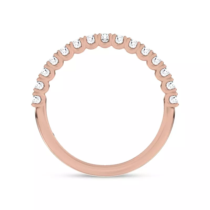 18K Rose Gold Sequined Lab Pavé Band by Christian Siriano