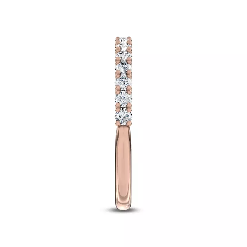 18K Rose Gold Sequined Lab Pavé Band by Christian Siriano