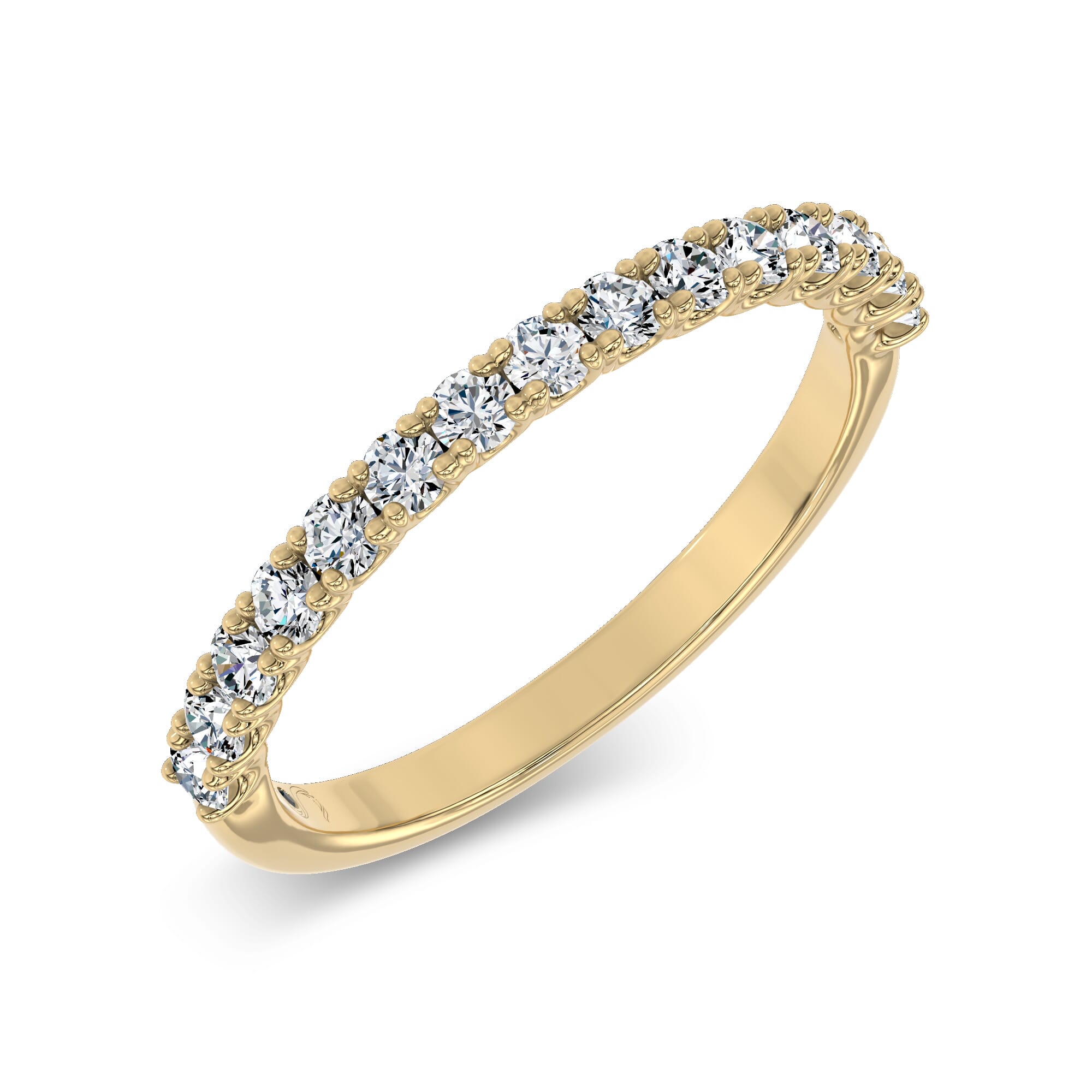 18K Yellow Gold Sequined Lab Pavé Band by Christian Siriano