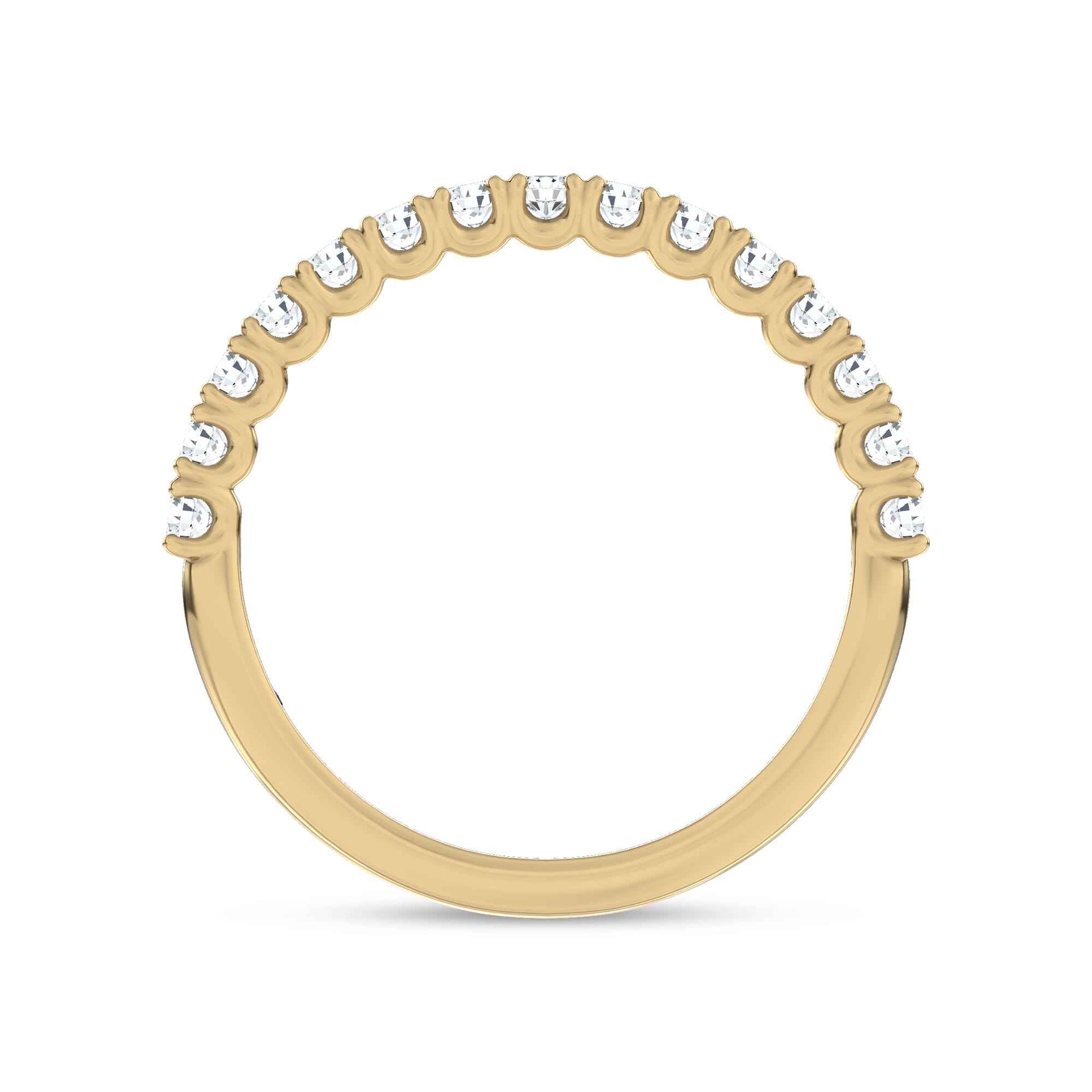18K Yellow Gold Sequined Pavé Band by Christian Siriano