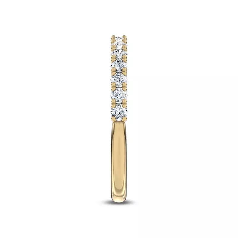 14K Yellow Gold Sequined Pavé Band by Christian Siriano