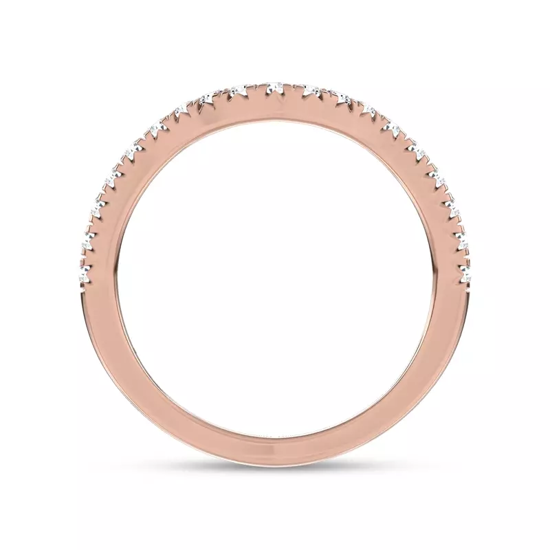 14K Rose Gold Moonlit Veil Contour Band by Christian Siriano