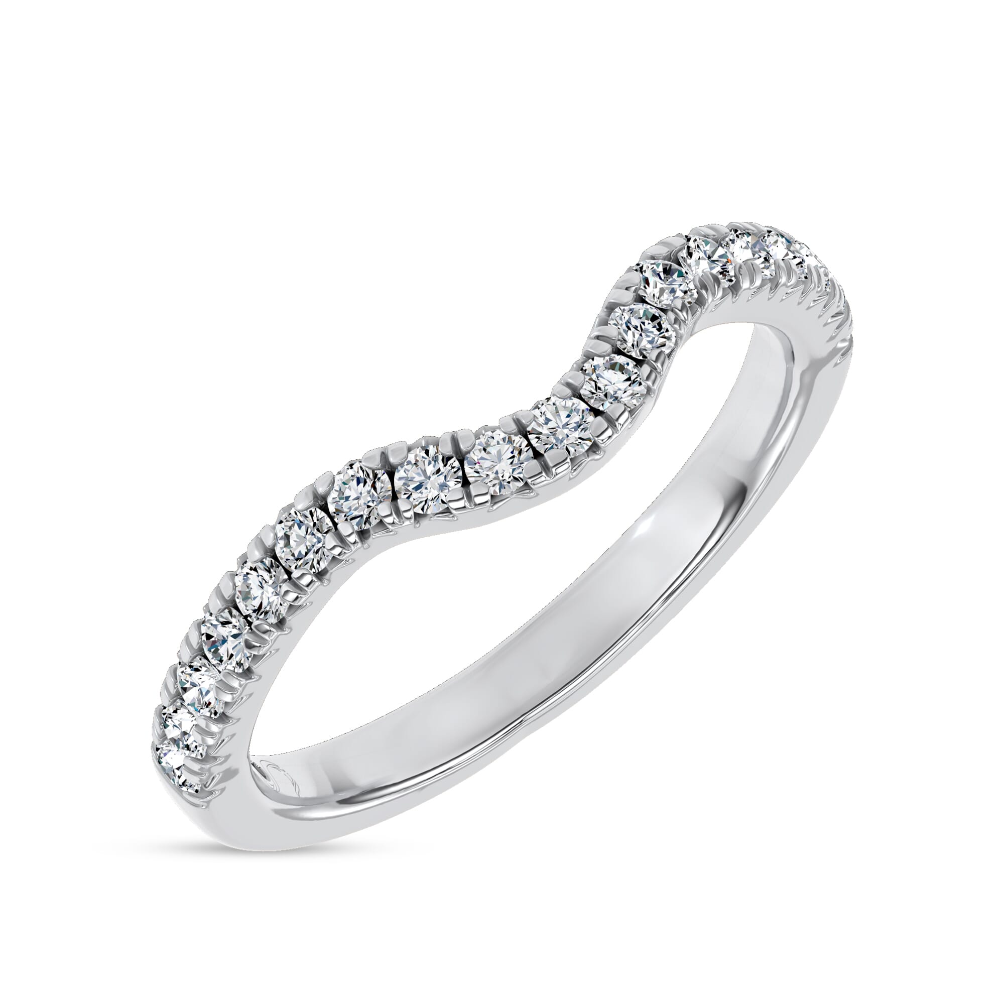 Platinum Moonlit Veil Contour Band by Christian Siriano