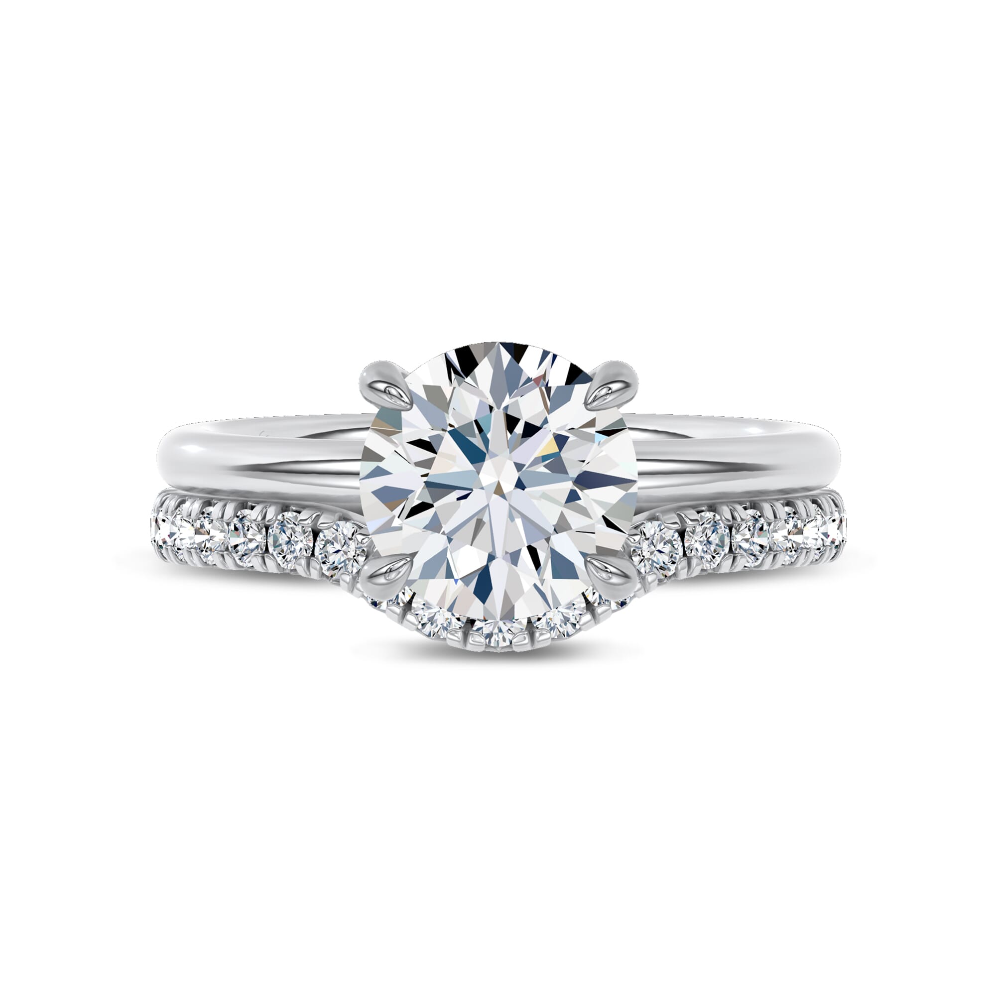 Platinum Moonlit Veil Contour Band by Christian Siriano