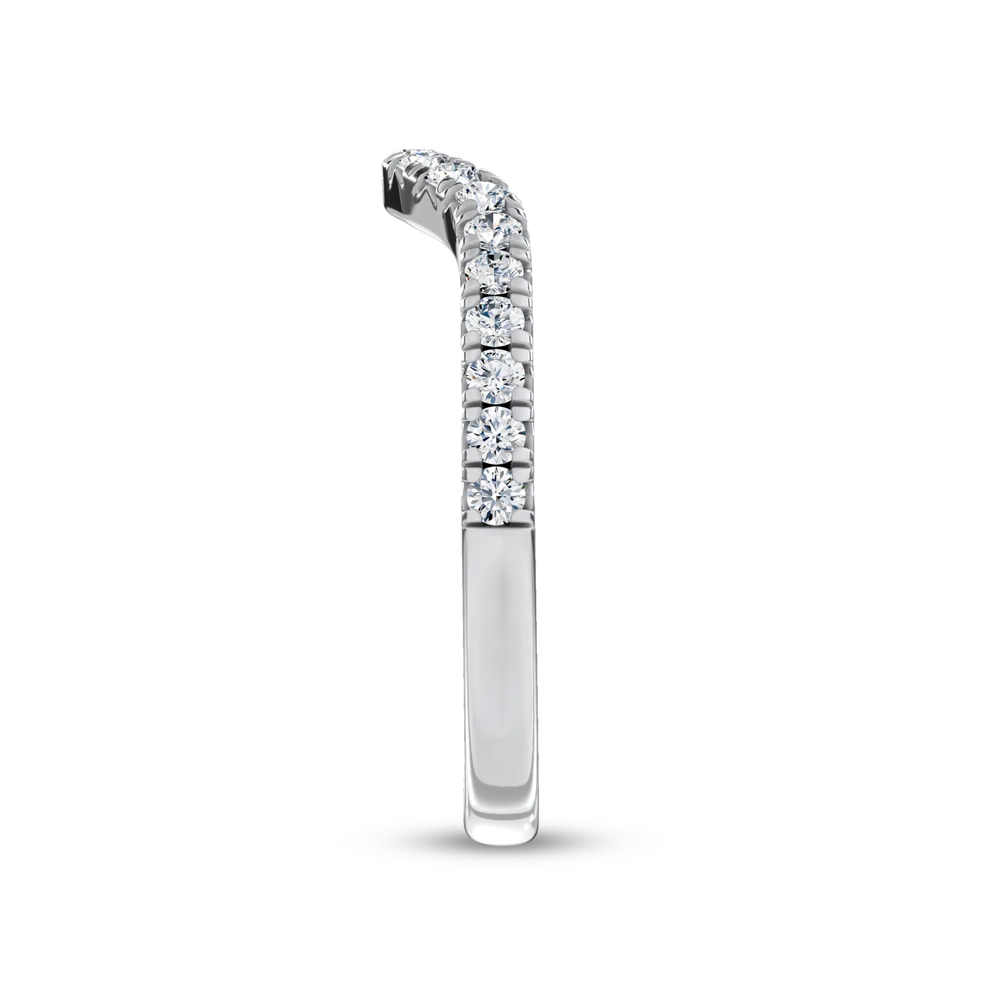 Platinum Moonlit Veil Contour Band by Christian Siriano