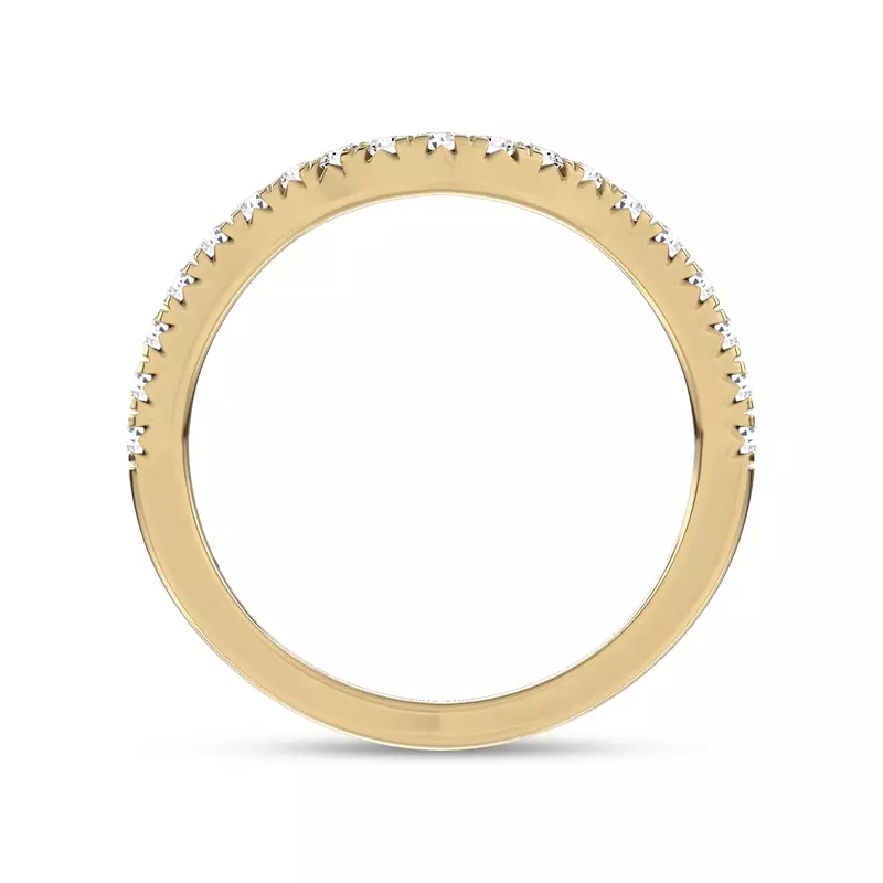 18K Yellow Gold Moonlit Veil Contour Lab Band by Christian Siriano