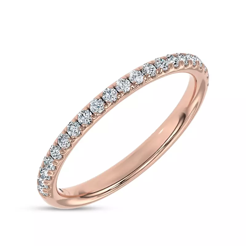 14K Rose Gold Floria Pavé Lab Band by Christian Siriano