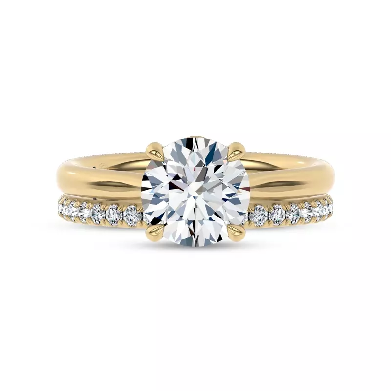14K Yellow Gold Floria Pavé Band by Christian Siriano