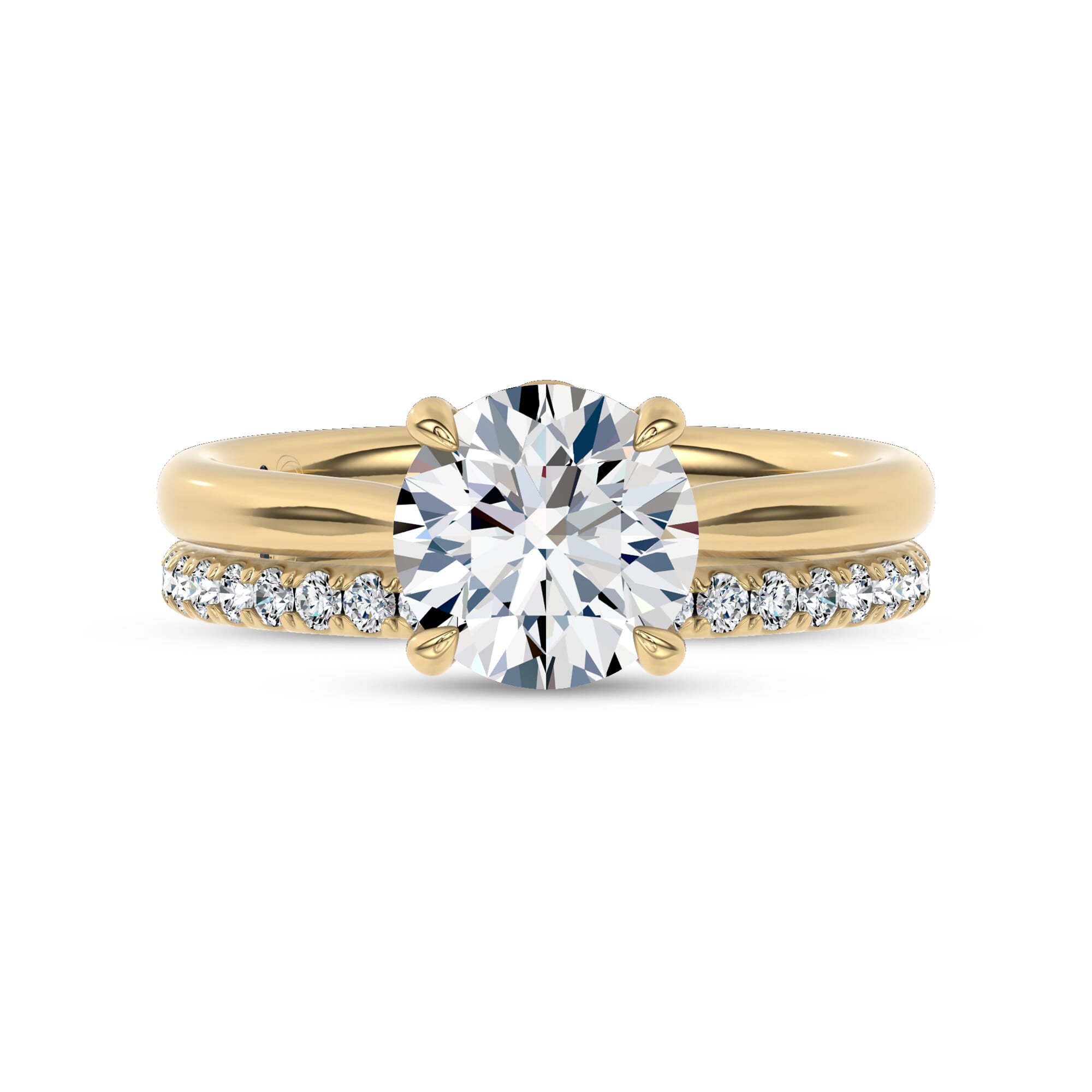 18K Yellow Gold Floria Pavé Lab Band by Christian Siriano