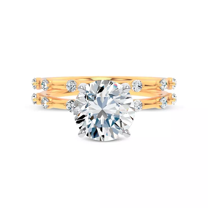 14K Yellow Gold Starlight Spaced Diamond Band
