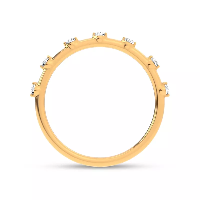 14K Yellow Gold Starlight Spaced Diamond Band