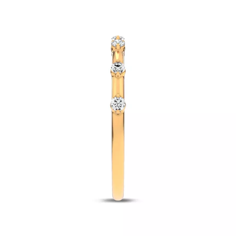 14K Yellow Gold Starlight Spaced Diamond Band