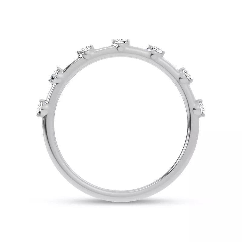 18K White Gold Starlight Spaced Diamond Band