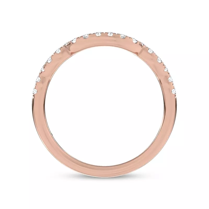 14K Rose Gold Valora Contoured Pavé Lab Band by Christian Siriano