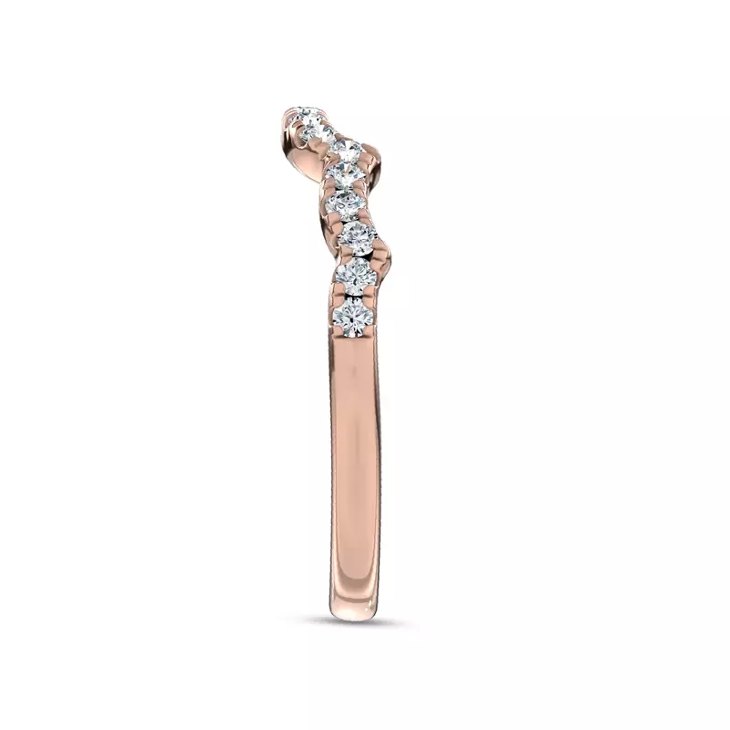 14K Rose Gold Valora Contoured Pavé Lab Band by Christian Siriano