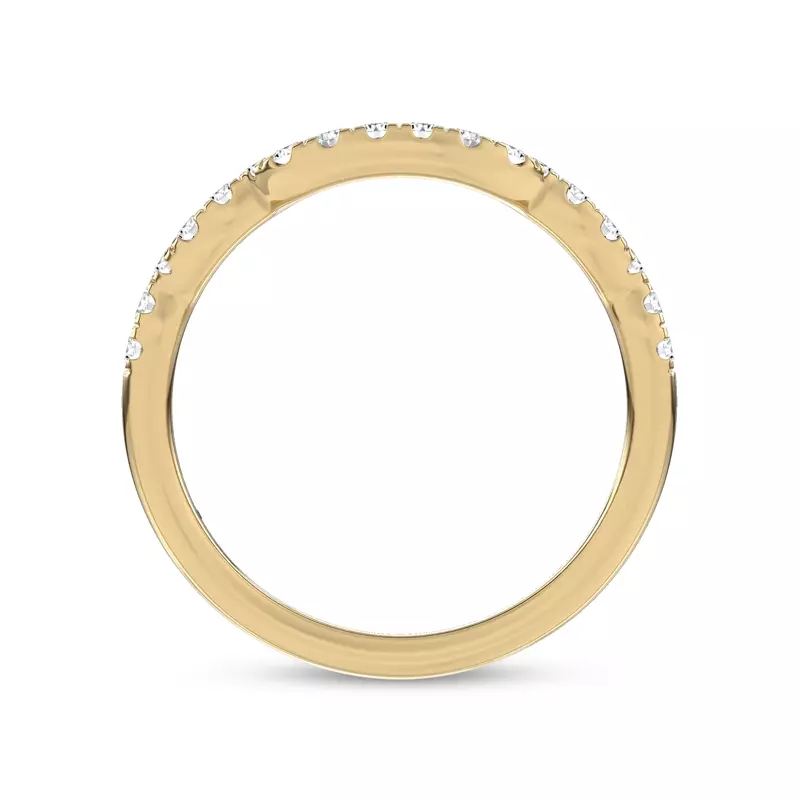 14K Yellow Gold Valora Contoured Pavé Lab Band by Christian Siriano