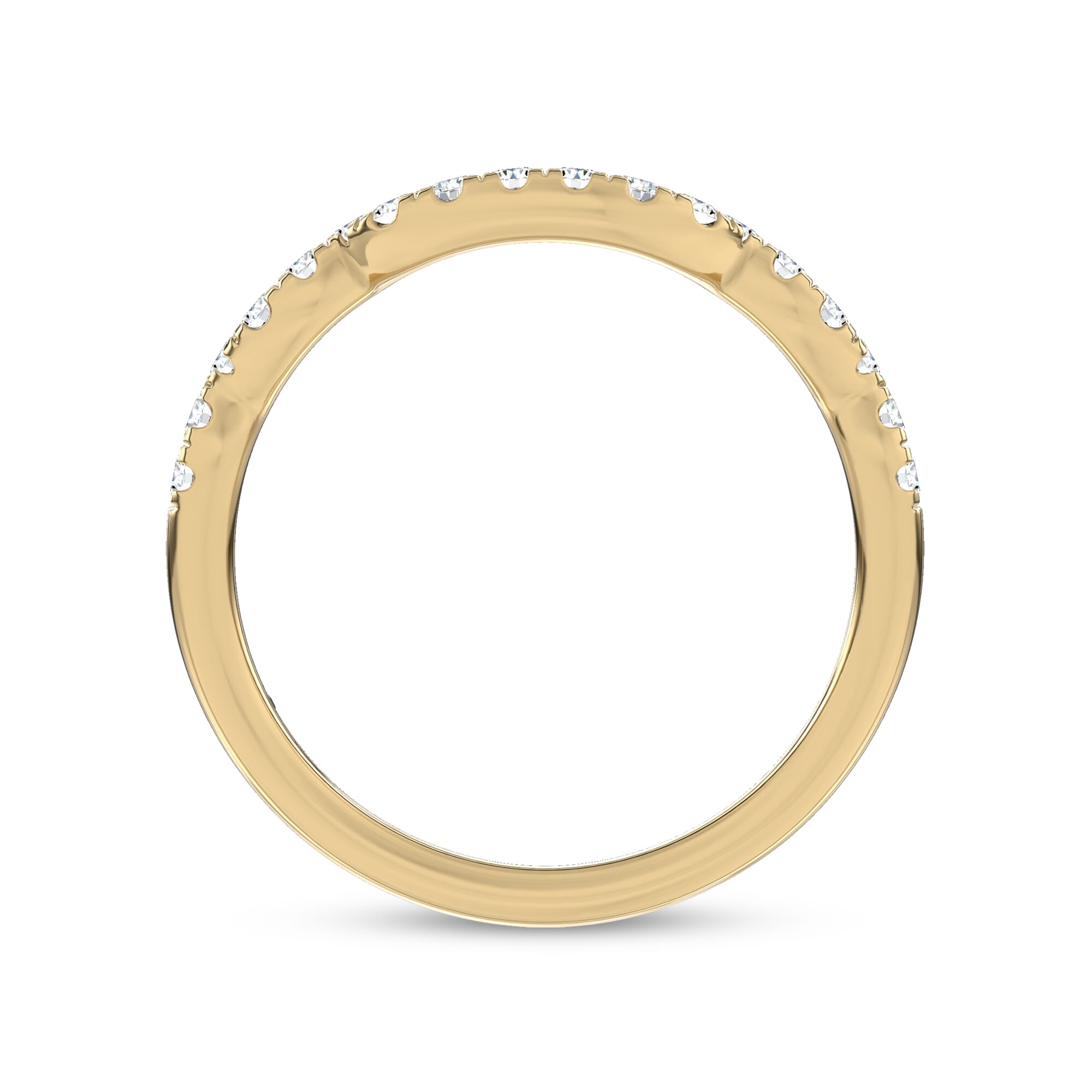 18K Yellow Gold Valora Contoured Pavé Band by Christian Siriano