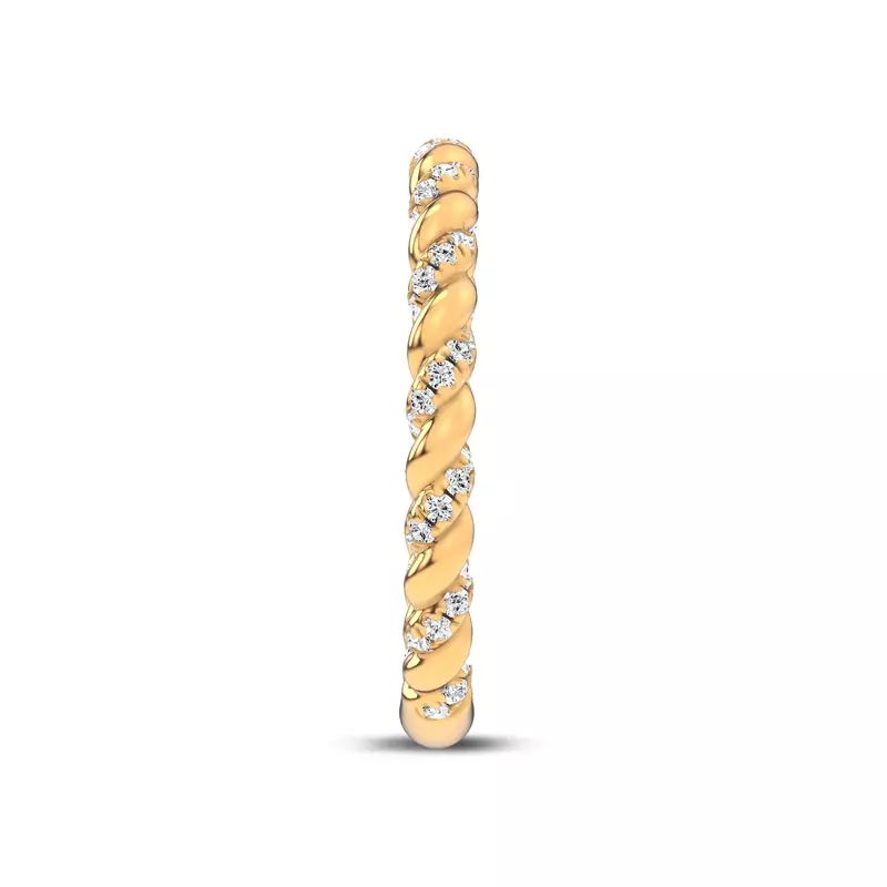 14K Yellow Gold Dorza Twisted Pavé Band