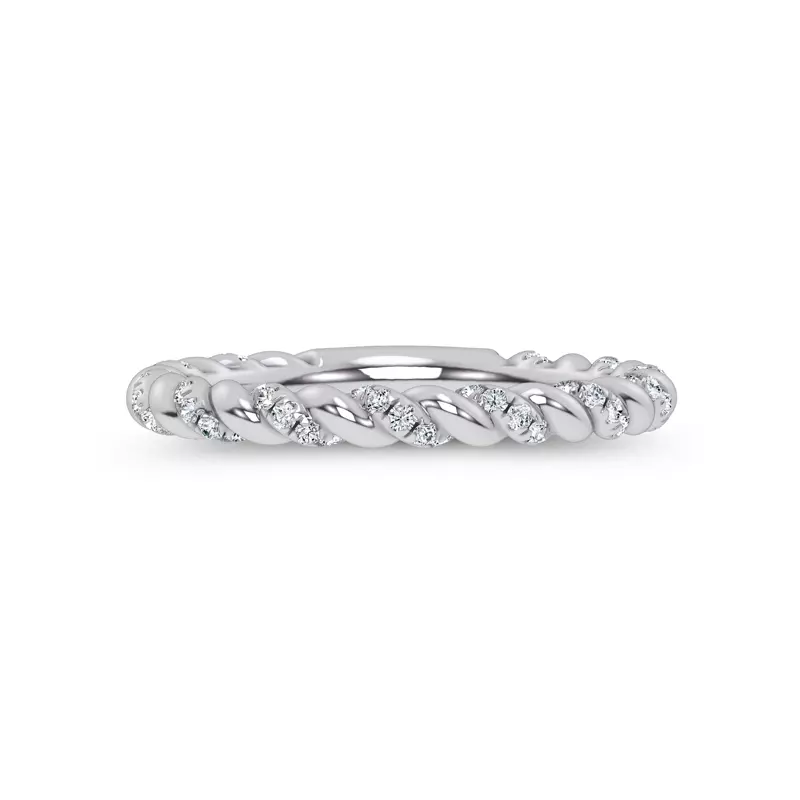 Dorza Twisted Pavé Band