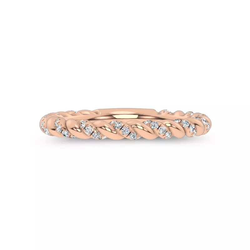 Dorza Twisted Pavé Band
