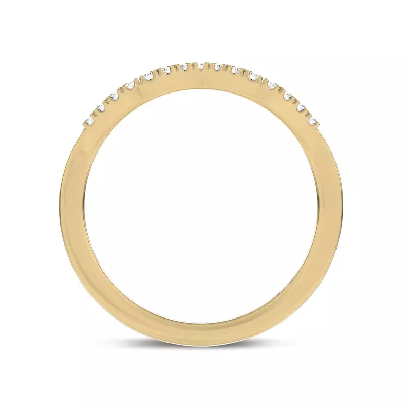 14K Yellow Gold Seravine Contour Pavé Band