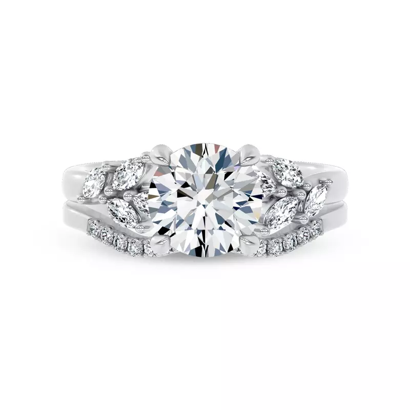 Platinum Seravine Contour Pavé Band