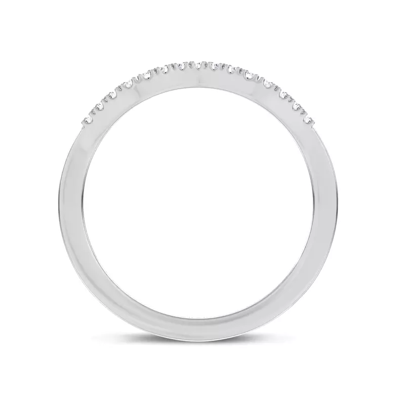 Platinum Seravine Contour Pavé Band