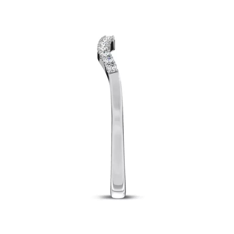 Platinum Seravine Contour Pavé Band