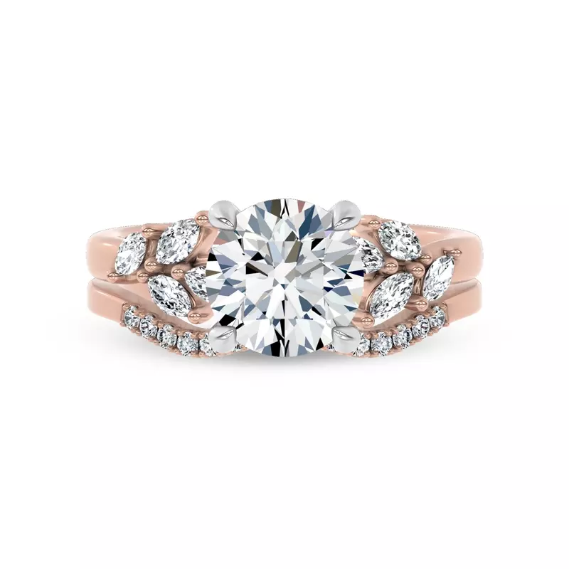 18K Rose Gold Seravine Contour Pavé Lab Band