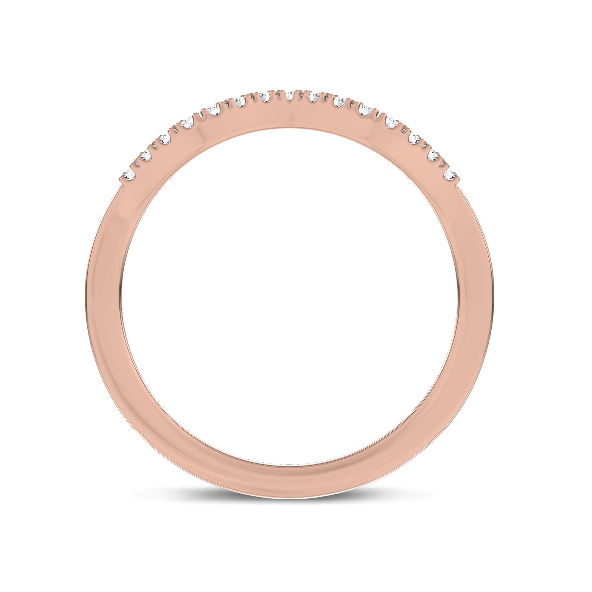 18K Rose Gold Seravine Contour Pavé Lab Band