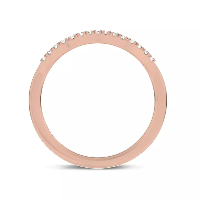 18K Rose Gold Seravine Contour Pavé Band