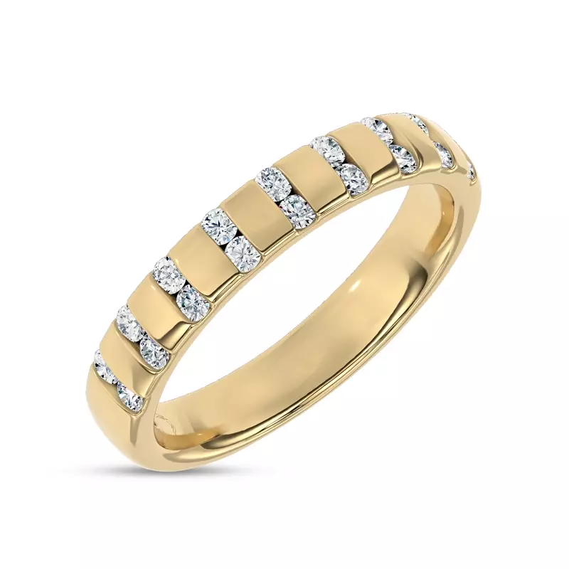 18K Yellow Gold Colonnade Band by Christian Siriano