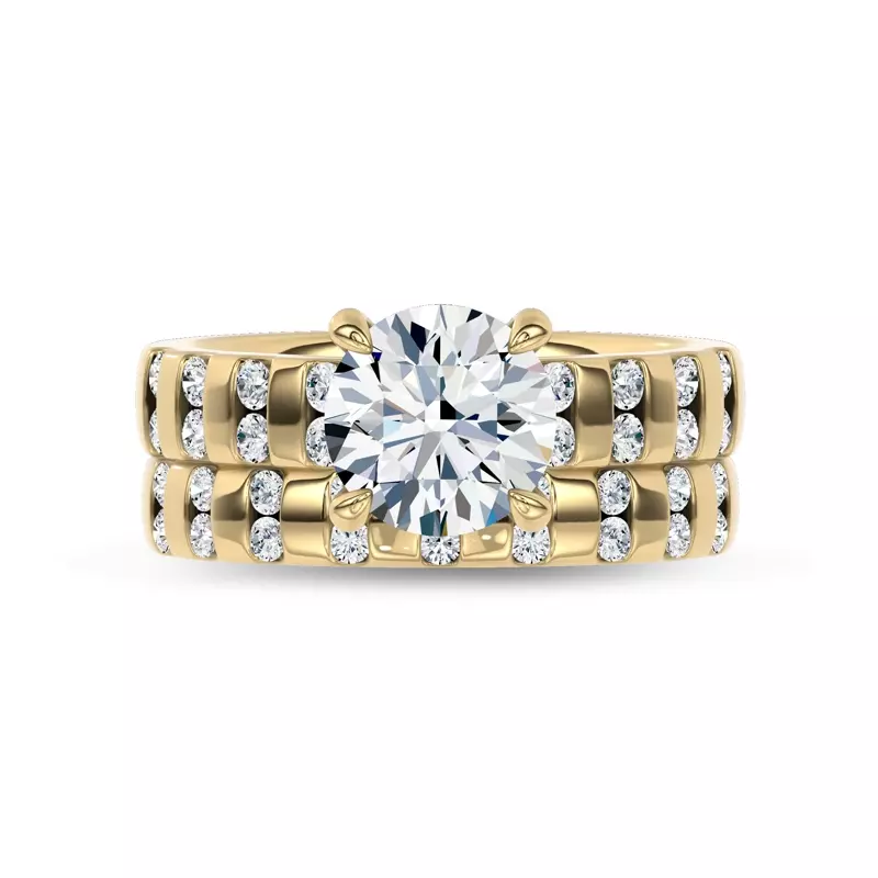 18K Yellow Gold Colonnade Band by Christian Siriano
