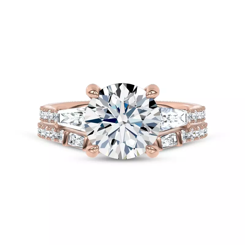 14K Rose Gold Celestine Baguette Lab Band by Christian Siriano