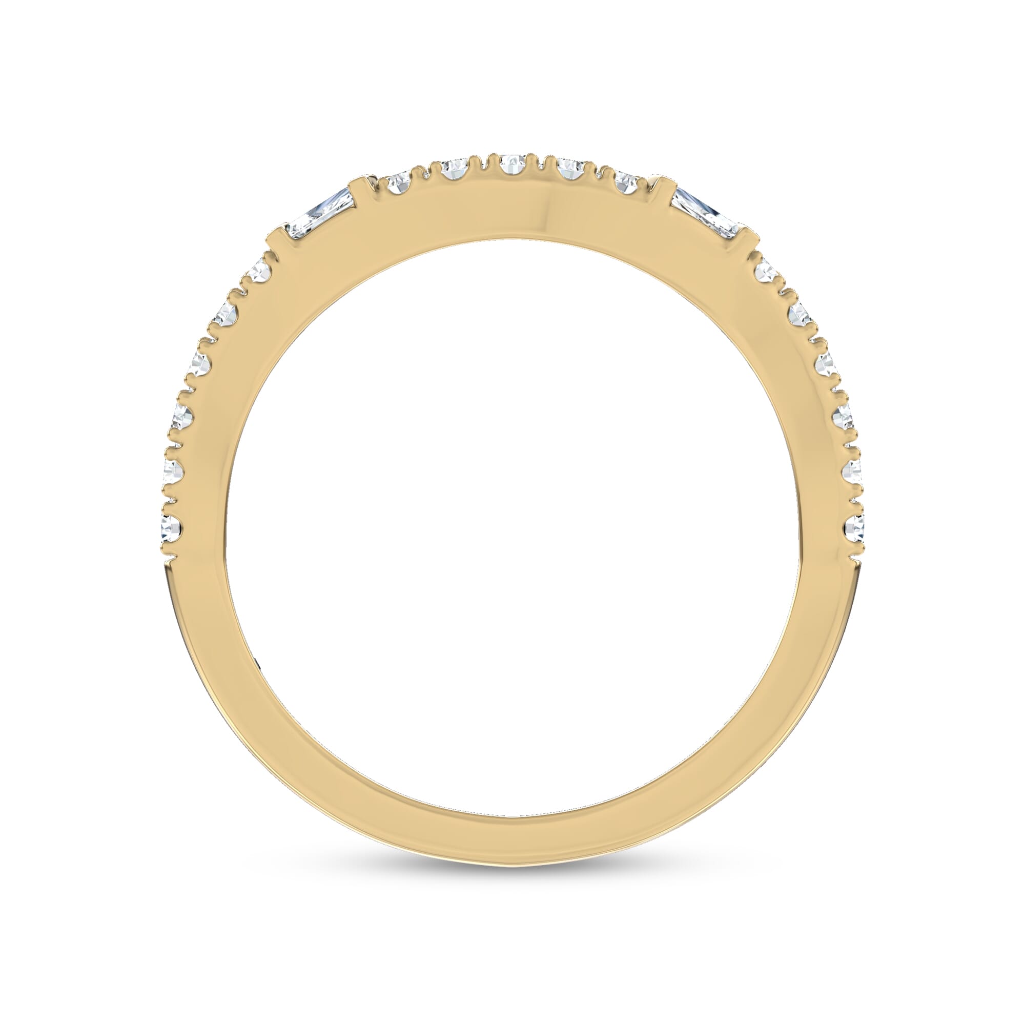 18K Yellow Gold Celestine Baguette Lab Band by Christian Siriano