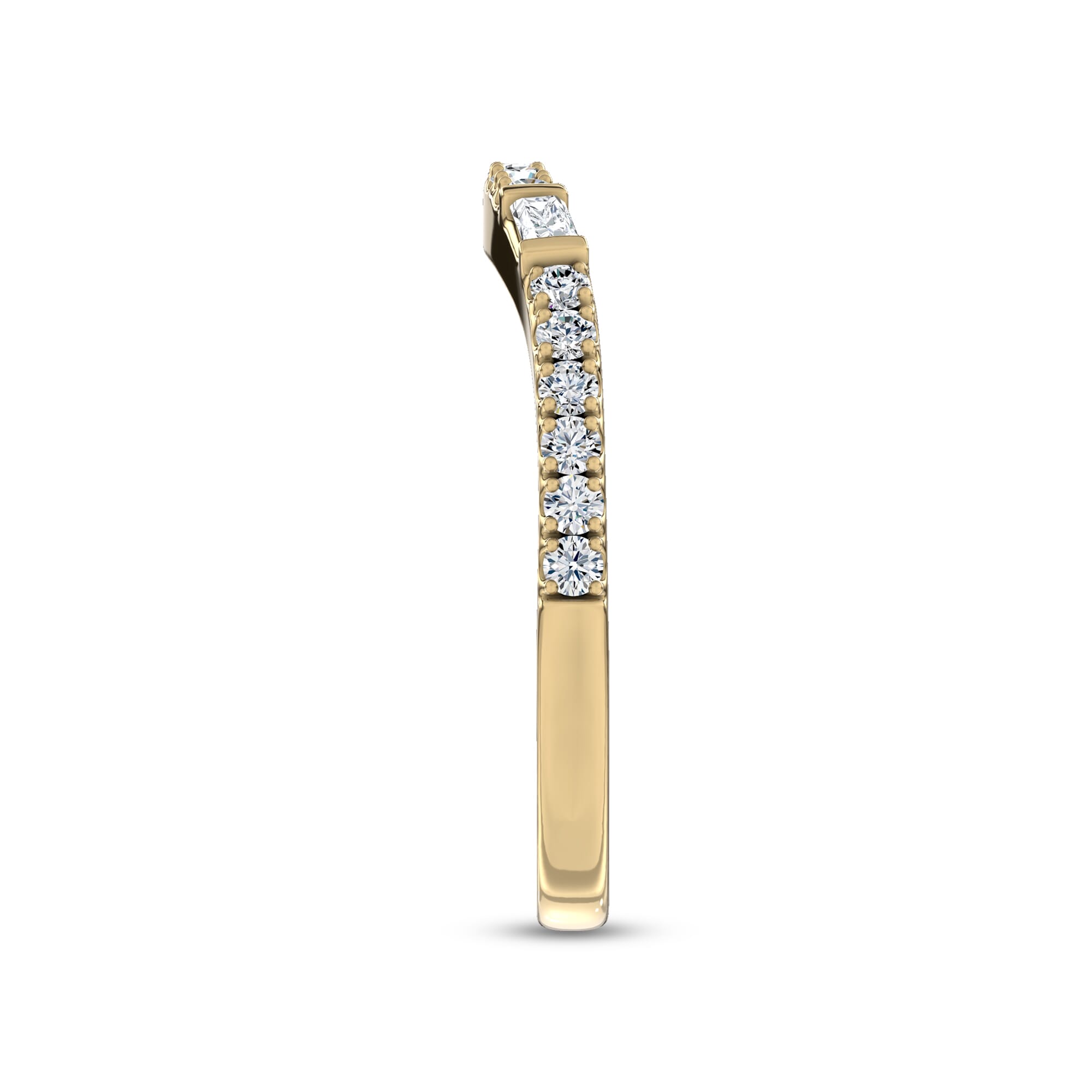 18K Yellow Gold Celestine Baguette Lab Band by Christian Siriano