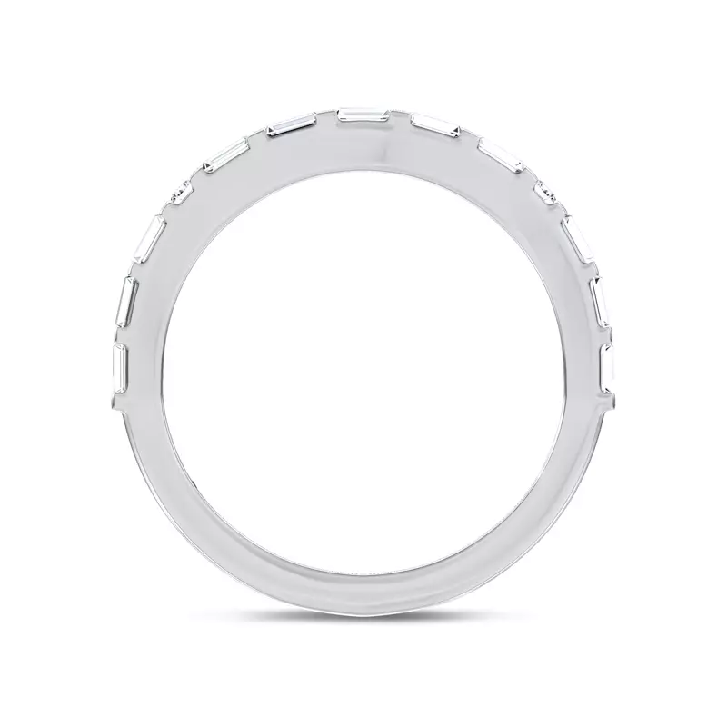 Platinum Mirabel Baguette Contoured Lab Band by Christian Siriano
