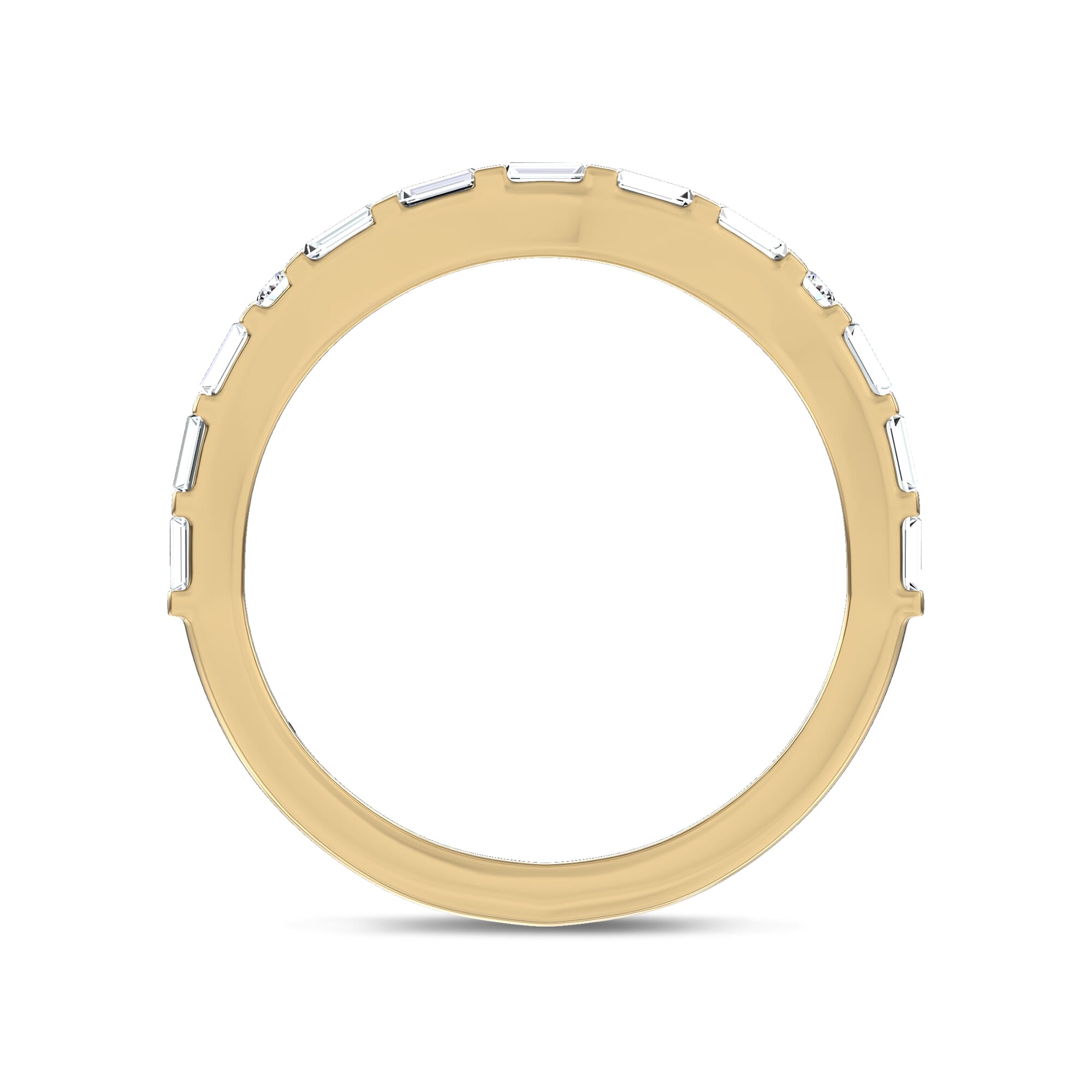 18K Yellow Gold Mirabel Baguette Contoured Lab Band by Christian Siriano