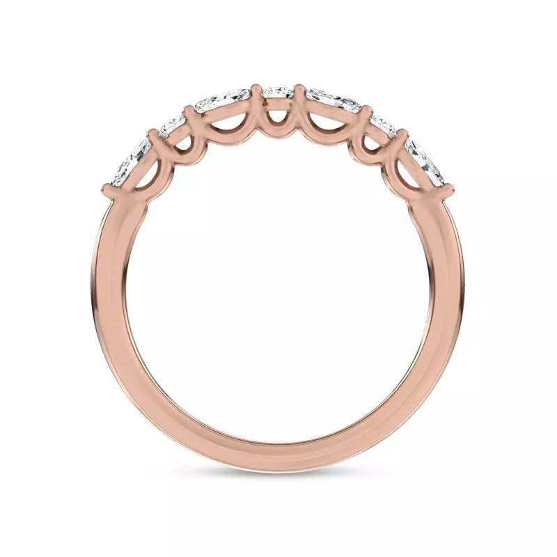 14K Rose Gold Novelle Mixed Shape Band by Christian Siriano