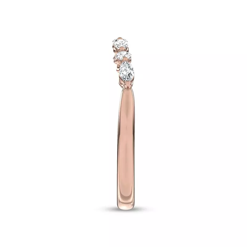 14K Rose Gold Novelle Mixed Shape Band by Christian Siriano