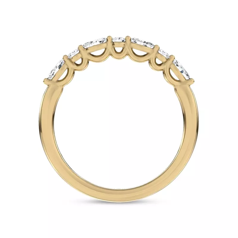 14K Yellow Gold Novelle Mixed Shape Lab Band by Christian Siriano