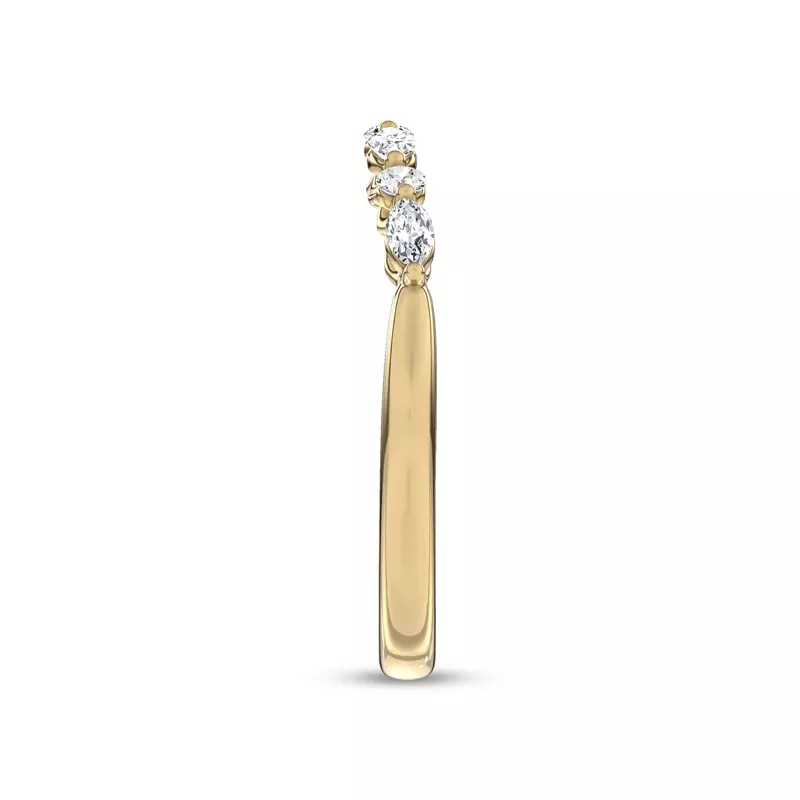 14K Yellow Gold Novelle Mixed Shape Lab Band by Christian Siriano