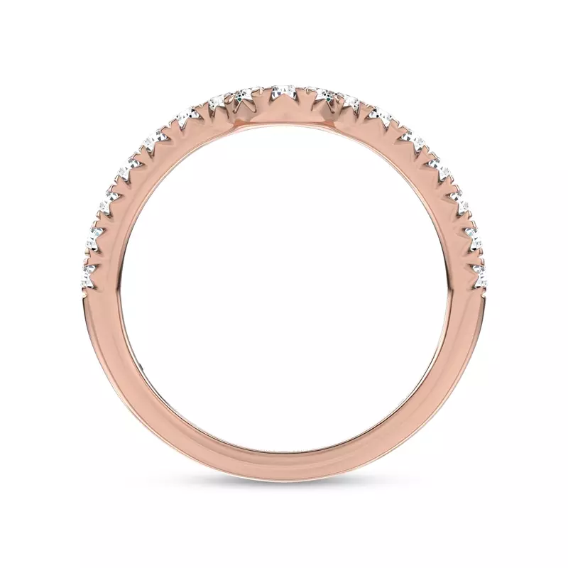 14K Rose Gold Ovation Contoured Pavé Band by Christian Siriano